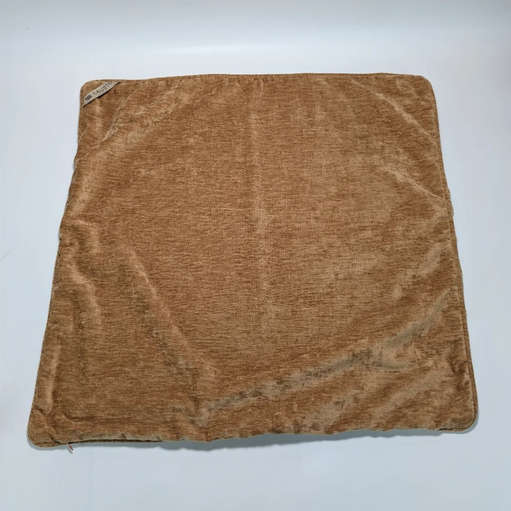 Callisto Home Chenille Velvet Textured Square Accent Pillow Covers - Set of 2